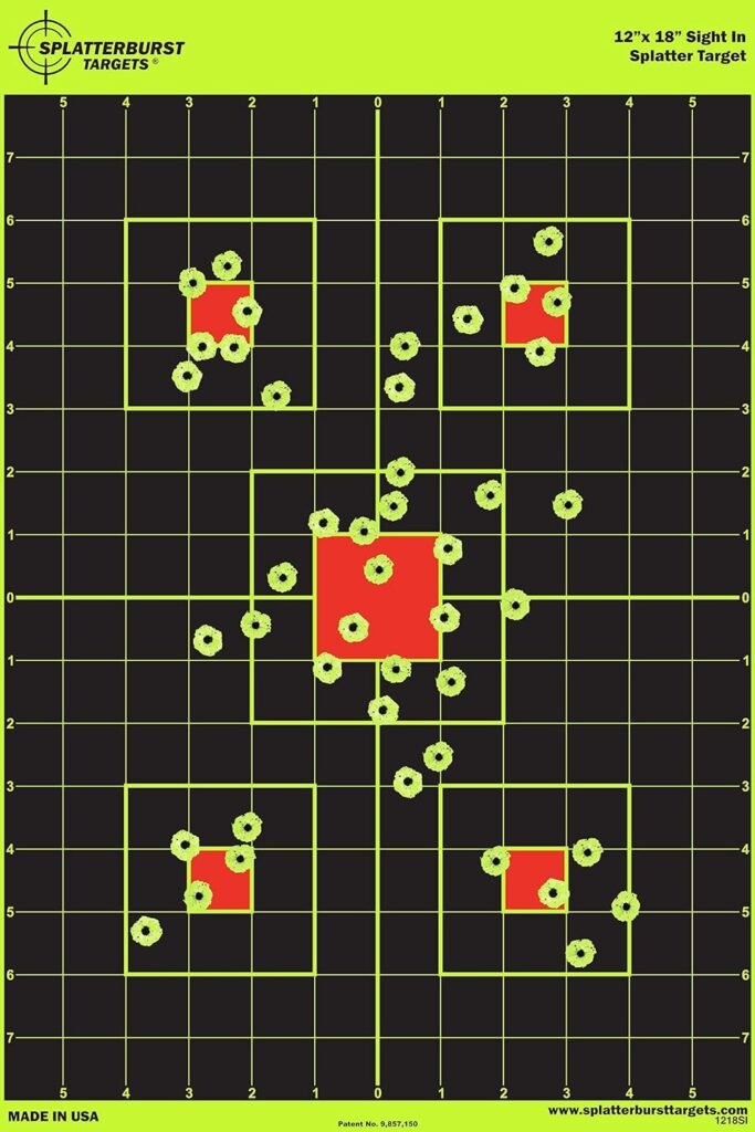 12x18 Sight in Splatterburst Target - Instantly See Your Shots Burst Bright Florescent Yellow Upon Impact!