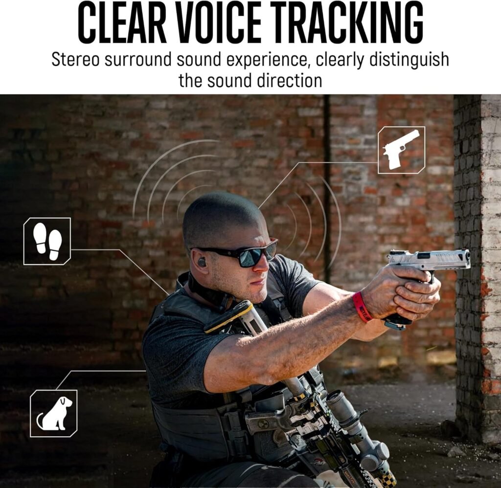 GLORYFIRE Shooting Ear Protection Earmuffs, Bluetooth Hearing Protection Ear Muffs for Noise Reduction