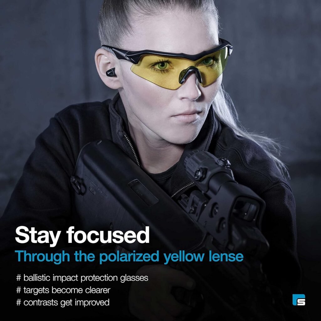 SolidWork Shooting Glasses for Men  Women with Impact Eye Protection for Shooting Gun Range