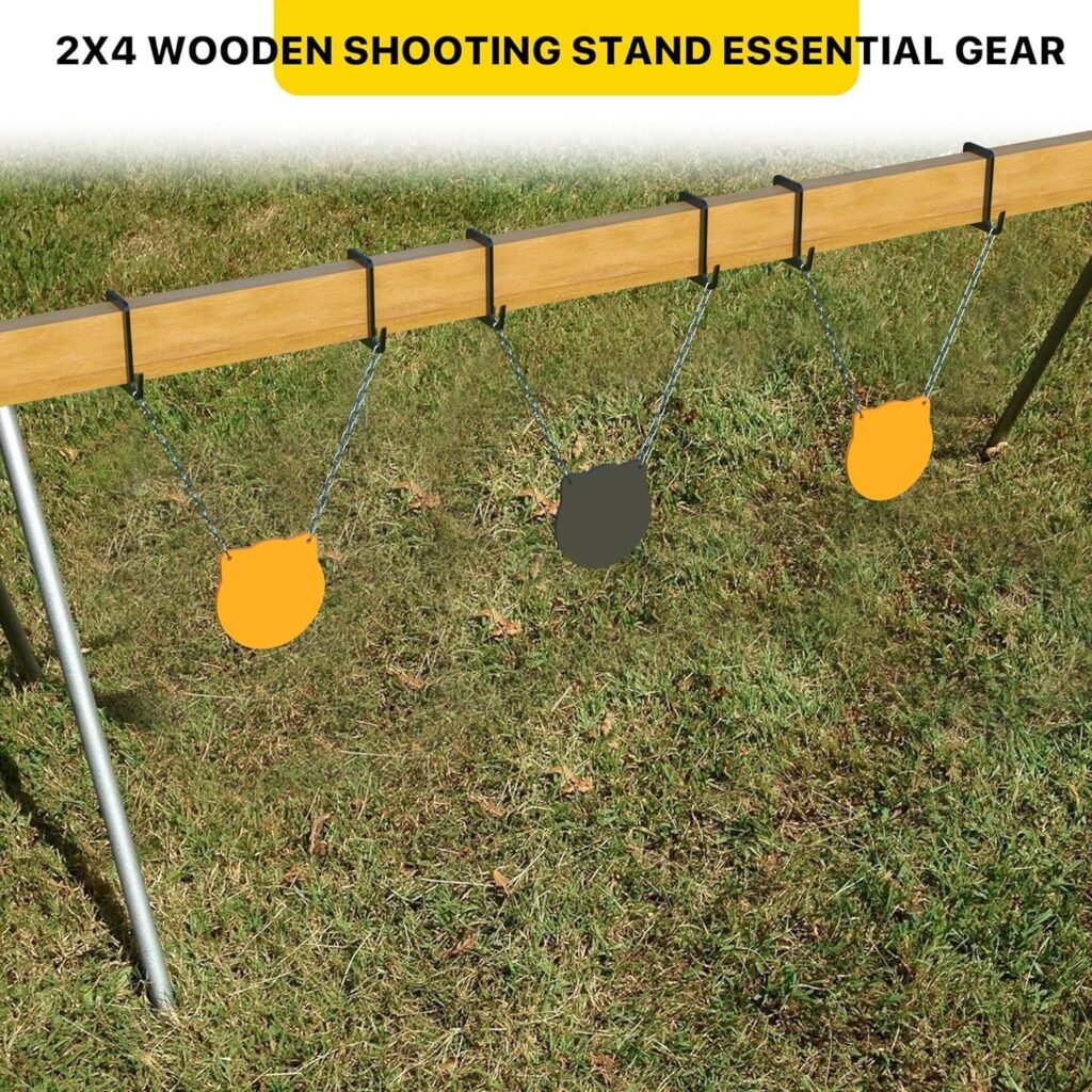 2x4 Steel Target Hanger | AR500 2x4 Shooting Target Stand Brackets | Target Holders for Shooting | Steel Gong Target Conversion Adapter for Range | Indoor | Outdoor