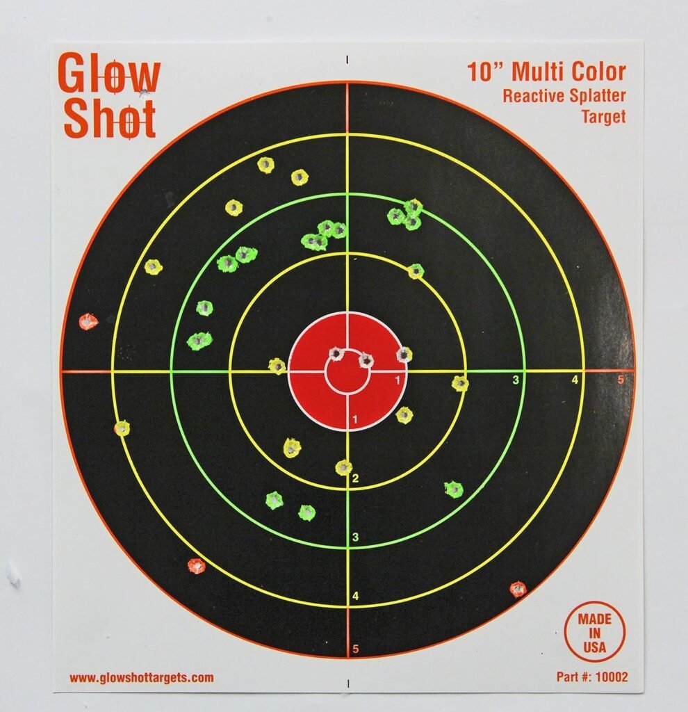 50 Pack - 10 Reactive Splatter Targets - Glowshot - Multi Color - Gun and Rifle Targets - Glow Shot