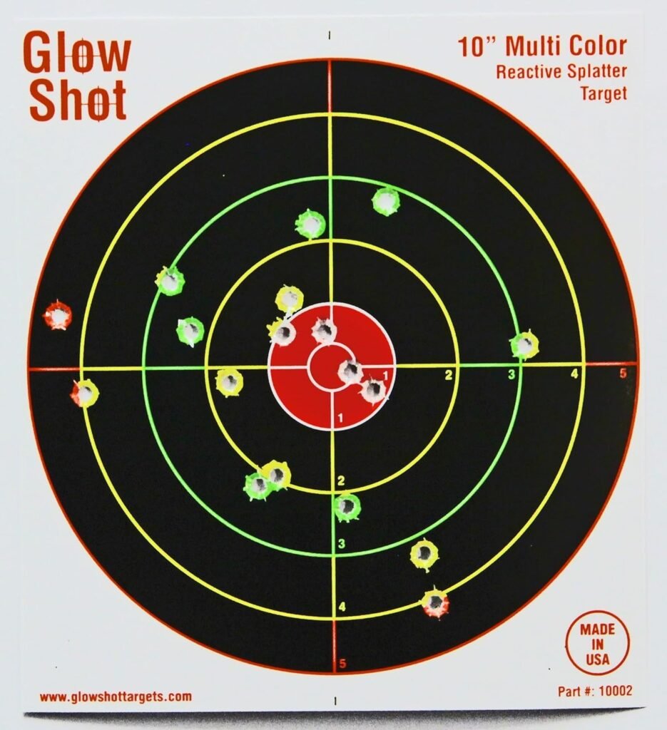 50 Pack - 10 Reactive Splatter Targets - Glowshot - Multi Color - Gun and Rifle Targets - Glow Shot