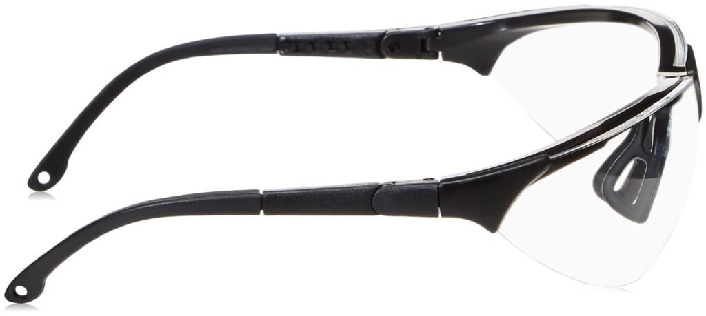 Amazon Basics Anti-Fog Shooting Safety Glasses Eye Protection, Clear Lens, 3-Count, Black