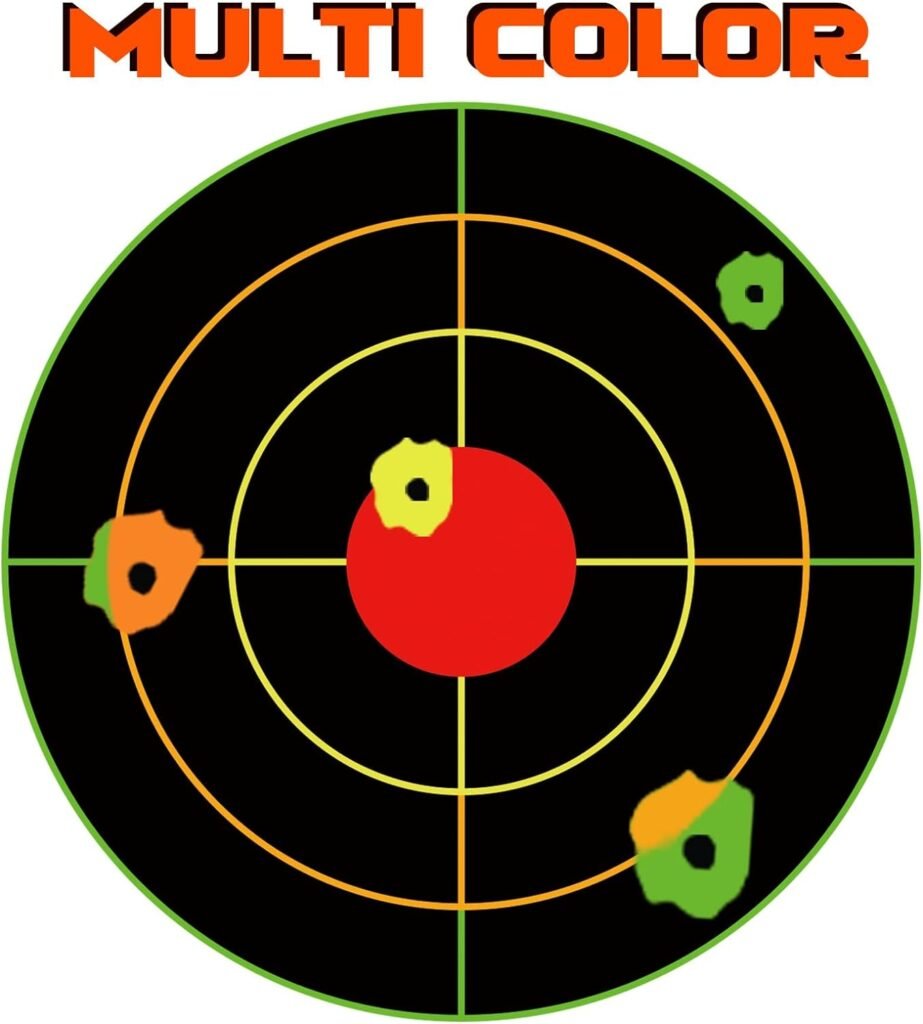 Highwild 3 Inch  4 Inch Splatter Adhesive Bullseye Shooting Target Stickers - Splash Effect of Multiple Colors