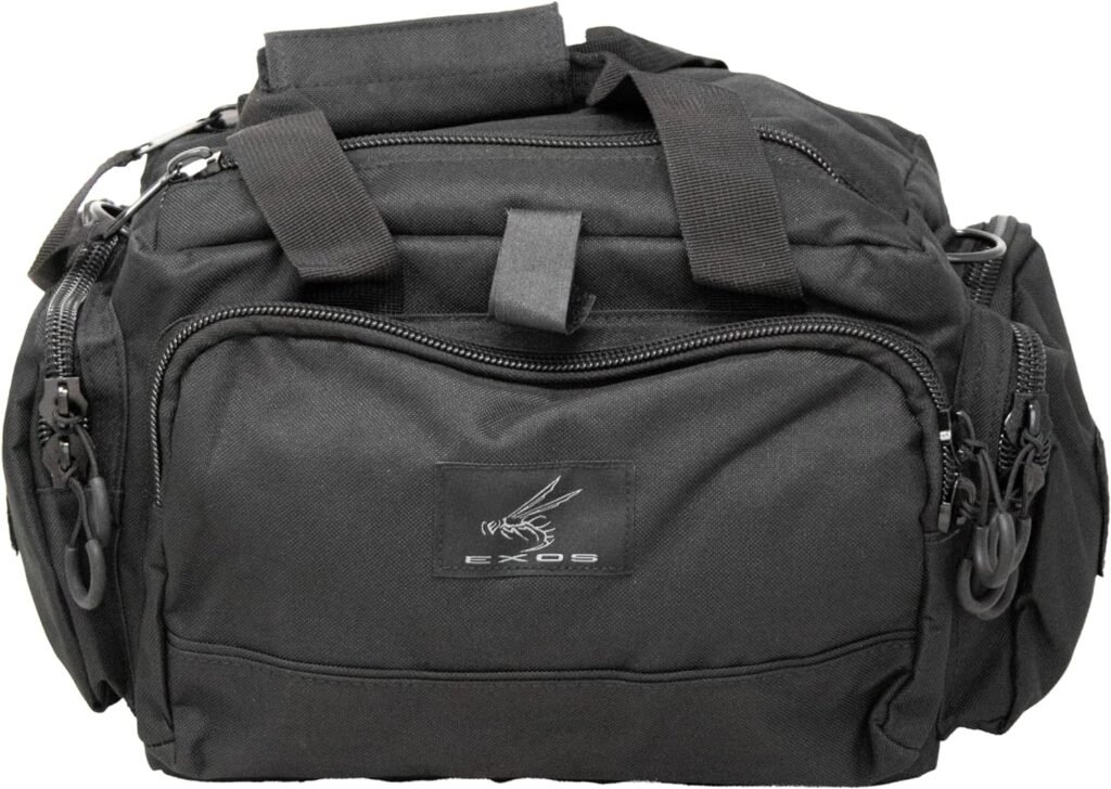 Tactical Range Bag – Medium Size Range Bag for Shooting – Gun Case for Handguns, Ammo Bag, Tactical Range Bag, Molle Webbing, Free Subdued USA Patch, Designed in the USA