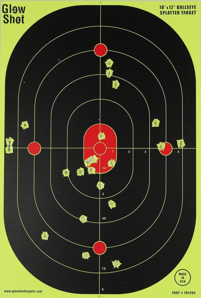 12x18-Inch Bullseye Glowshot Splatter Targets, 50 Packs