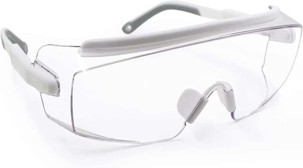 Anti Fog Safety Glasses Wraparound Safety Goggles Impact Resistance Lens Adjustable, Goggles Over Eyeglasses