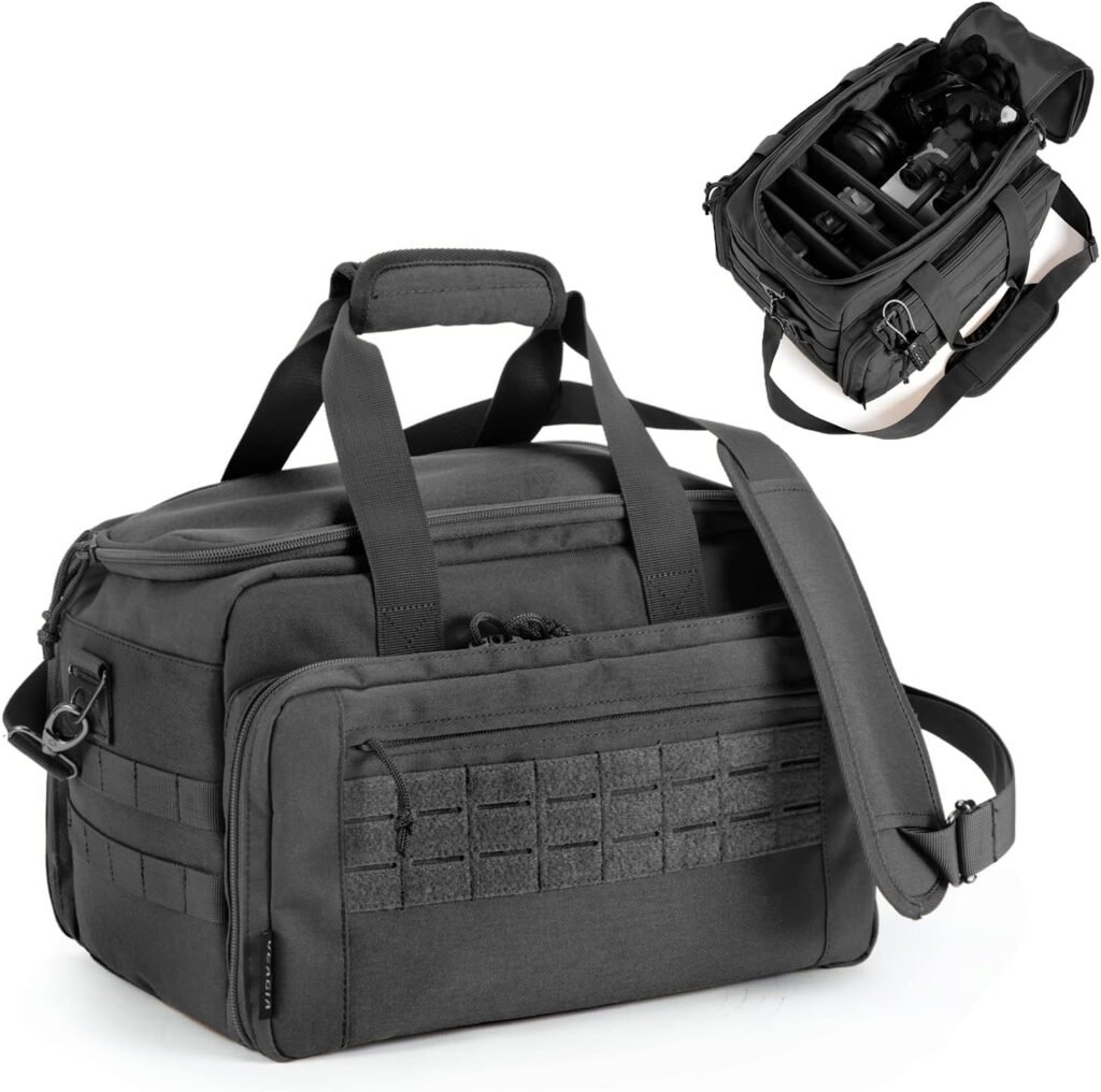 VEAGIA Pistol range bag Gun bag Pistol case Gun case Magazine Lockable double-layer explosion proof zipper Pistol Soft Carrying Bags