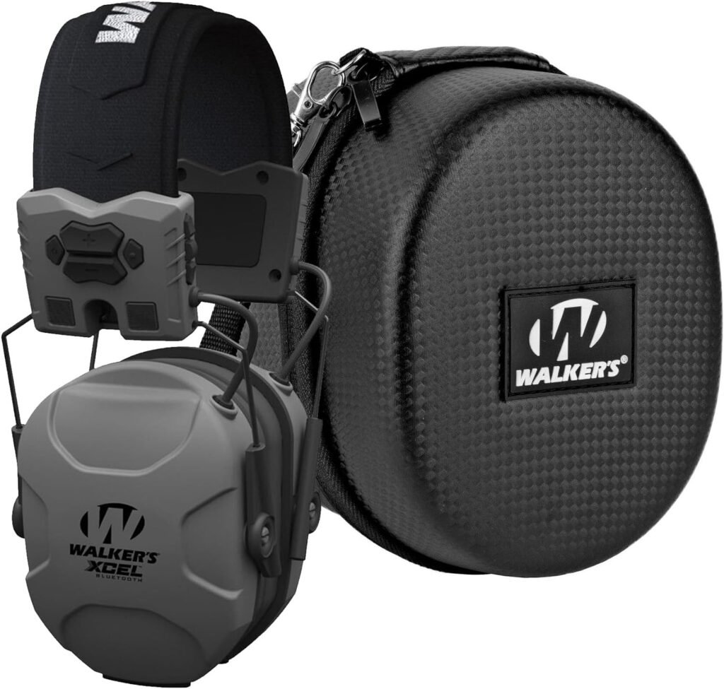 Walkers XCEL 500BT Digital Electronic Muff and Protective Case Bundle