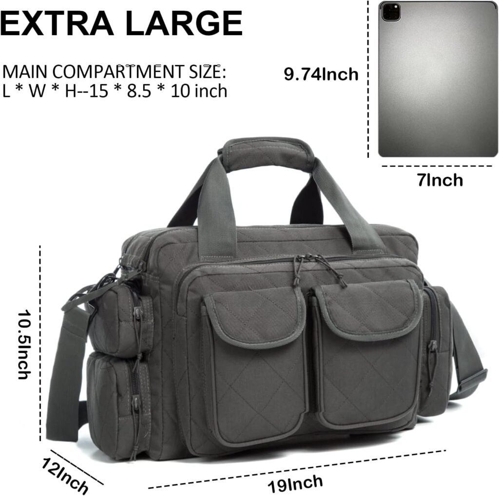 AUMTISC Tactical Pistol Range Bags for Handguns and Ammo Gun Range Bag Duffle for Shooting Bag Soft Handgun Cases（2160）