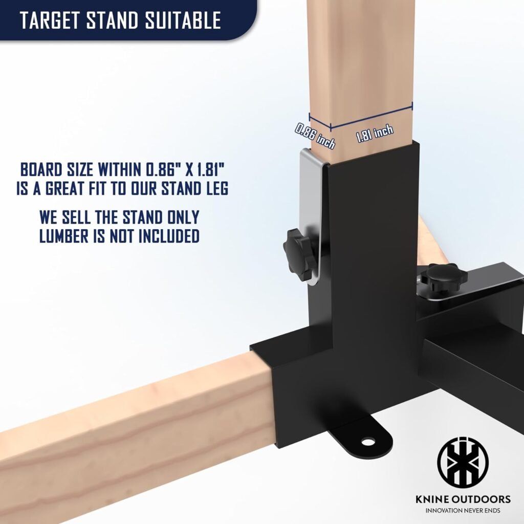 KNINE OUTDOORS Shooting Target Stand Base for Outdoors, Durable Paper Target Holder with Stable Adjustable Base for Paper Shooting Targets Cardboard Silhouette, USPSA/IPSC, IDPA Practice