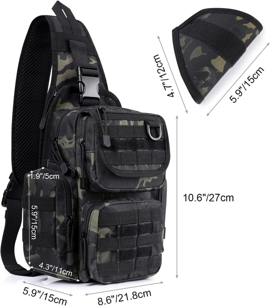 G4Free Tactical EDC Sling Bag Pack with Pistol Holster Sling Shoulder Assault Range Backpack for Concealed Carry