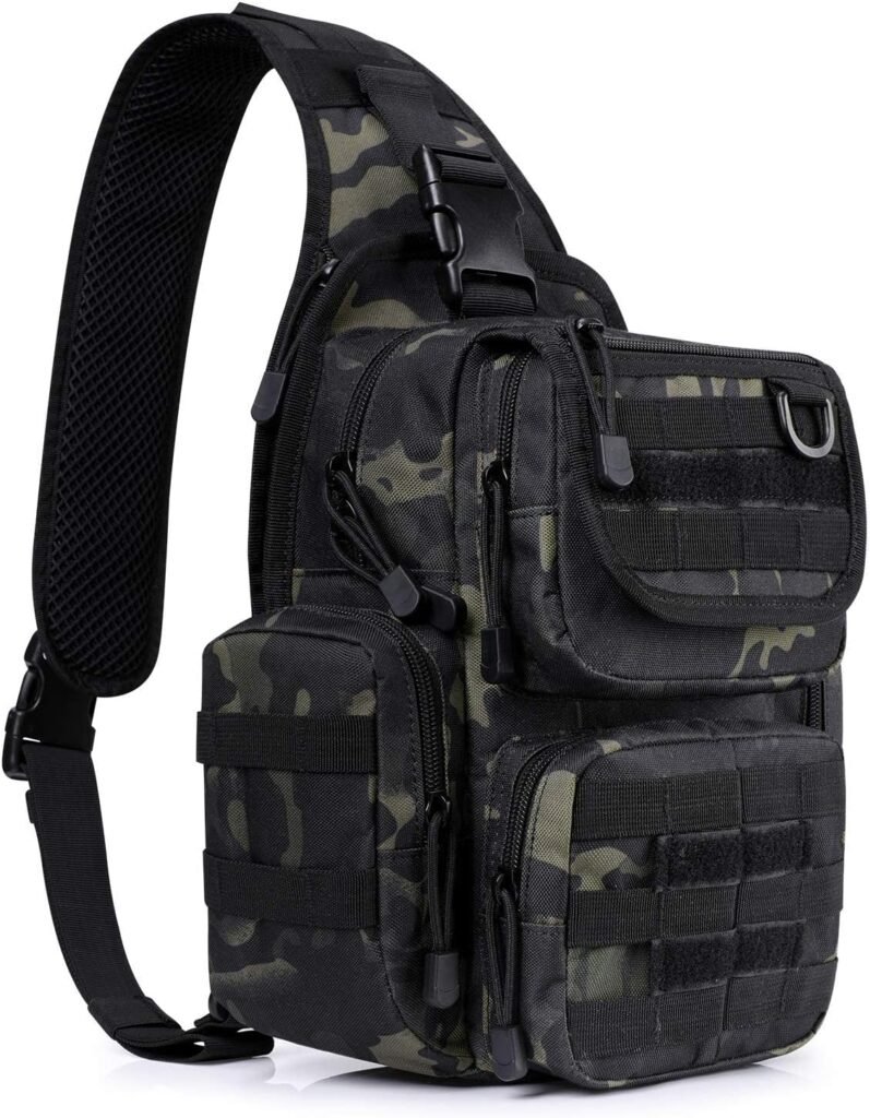 G4Free Tactical EDC Sling Bag Pack with Pistol Holster Sling Shoulder Assault Range Backpack for Concealed Carry