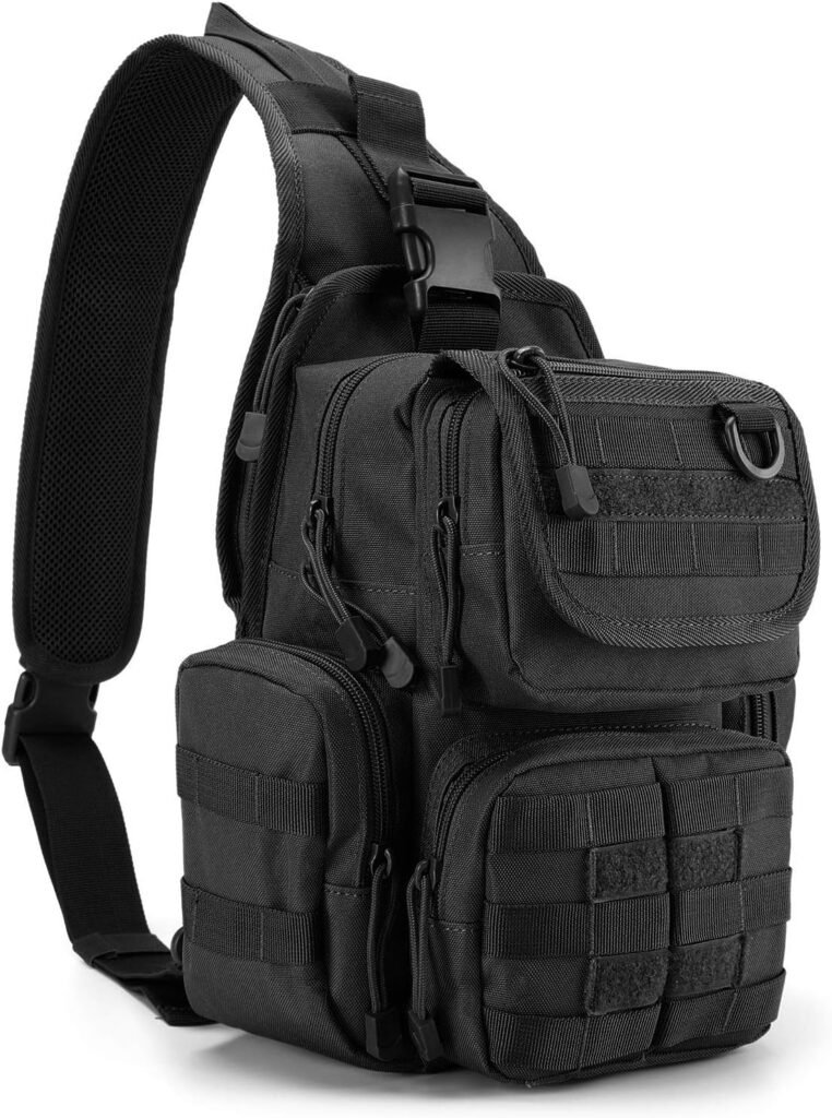 G4Free Tactical EDC Sling Bag Pack with Pistol Holster Sling Shoulder Assault Range Backpack for Concealed Carry