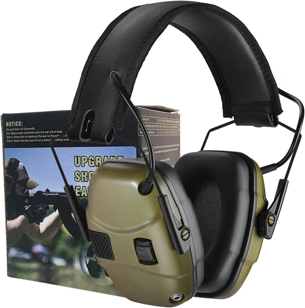 GUCHO Electronic Shooting Earmuff Hearing Ear Protection for Gun Range Noise Reduction